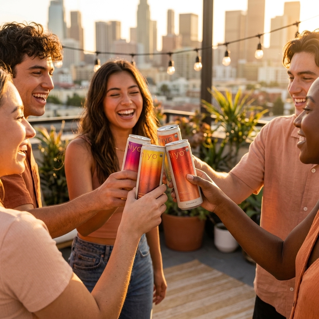 Rooftop gathering with Hiyo tonics