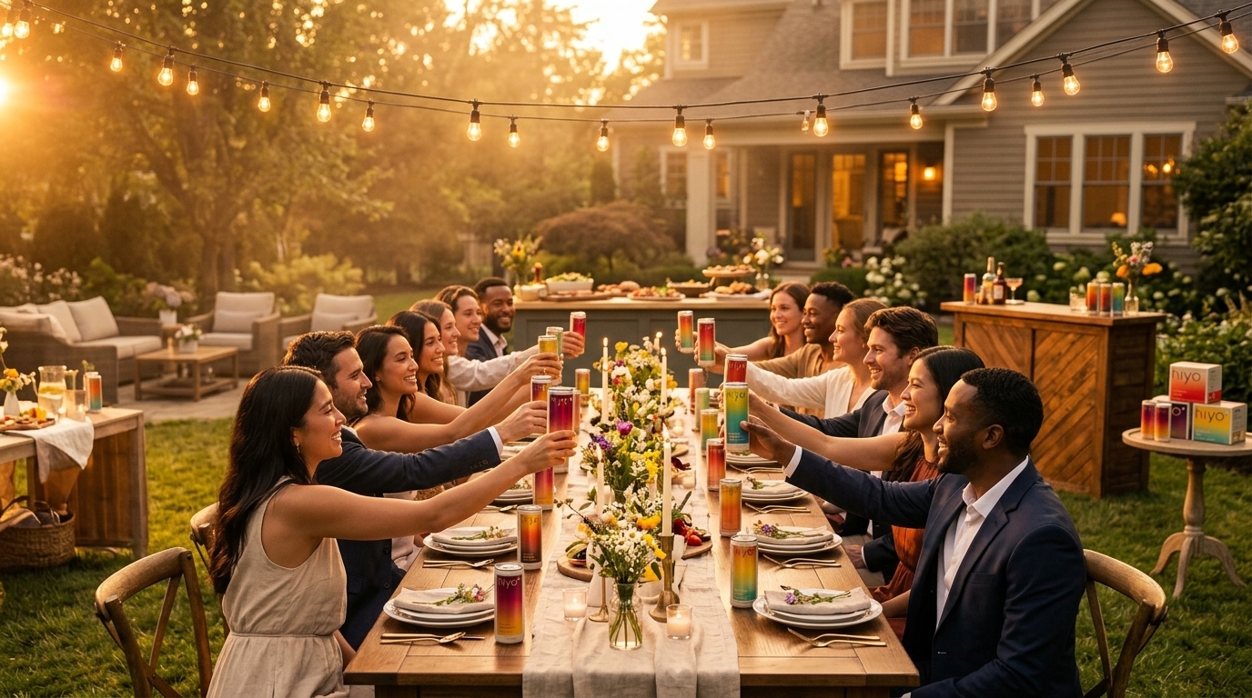 Backyard dinner party with Hiyo