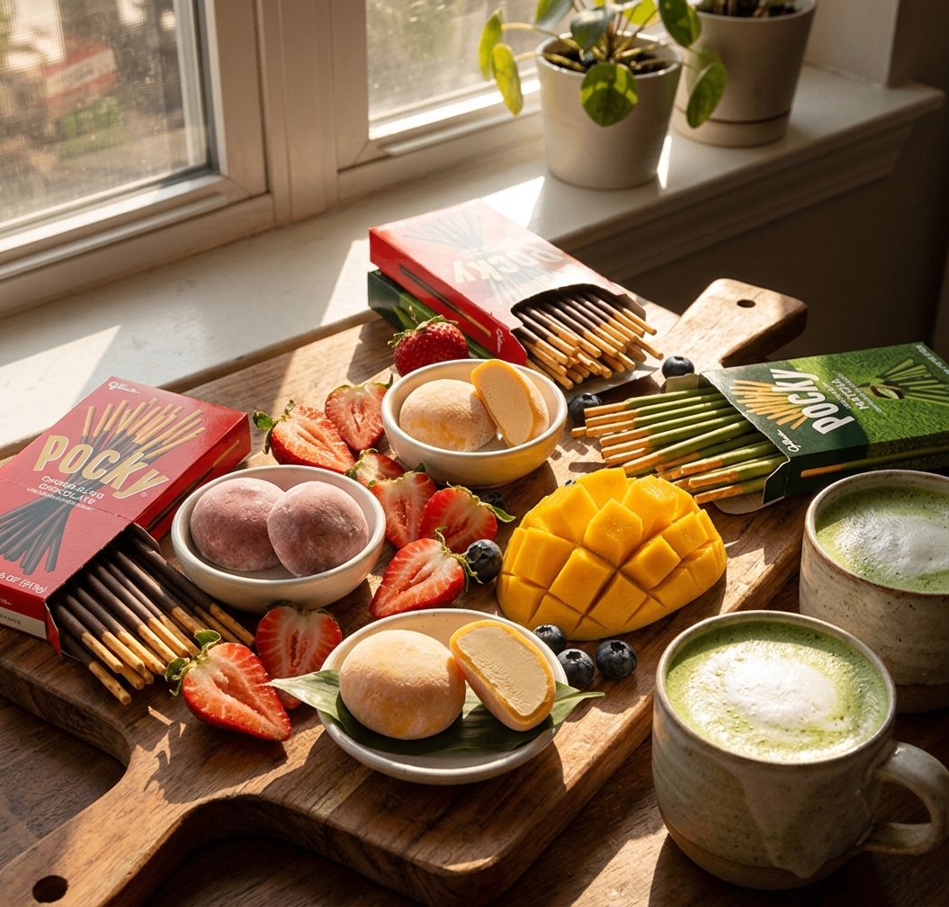 Cozy dessert board with Sweety mochi