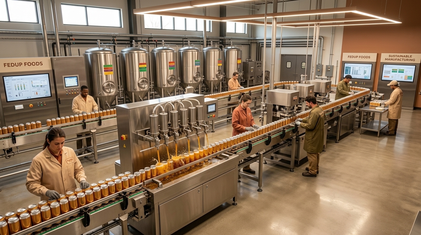 Modern canning line in action