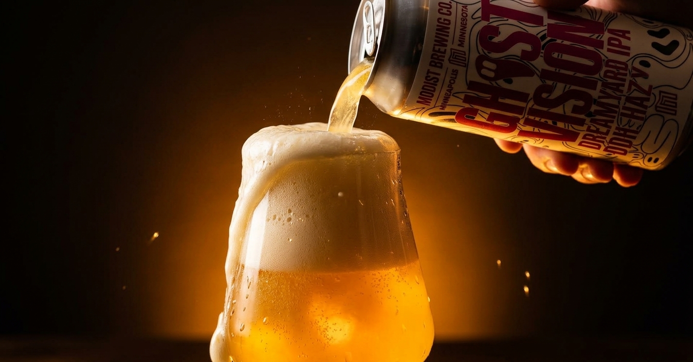 Dreamyard IPA pour into tulip glass