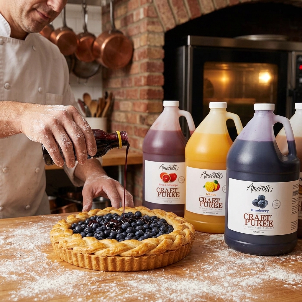 Artisan bakery with Amoretti blueberry puree