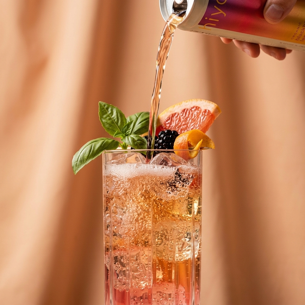 Hiyo pour shot over ice